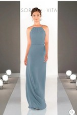Sorella Vita BLSTN Blue Dress Style 8872 NWT Size 12