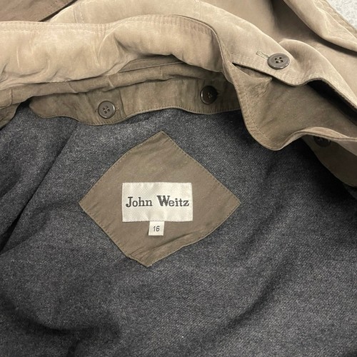 Vintage John Weintz Long Trench Coat Size 16 - Picture 3 of 4