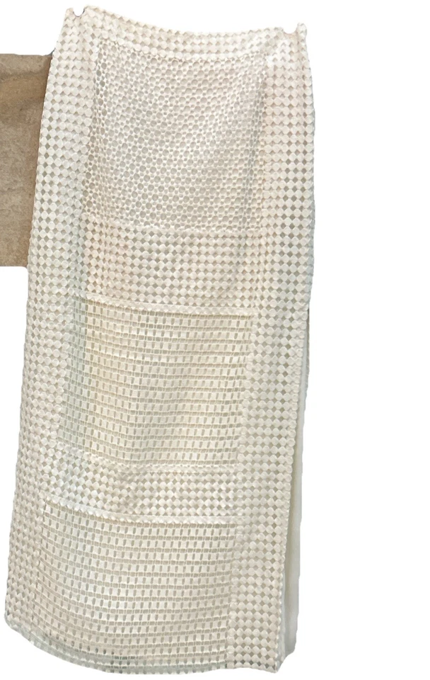 Maxi falda blanca con ojales de algodón estampado Tory Burch con abertura talla 6 precio de venta sugerido por el fabricante $698 Foto 2 de 4