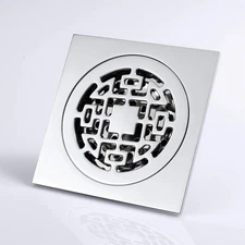 Everbilt Watershield Shower System 4 in. Chrome Drain Grate