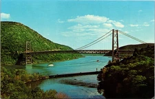 Bear Mountain Bridge Hudson River New York NY Unposted Postcard
