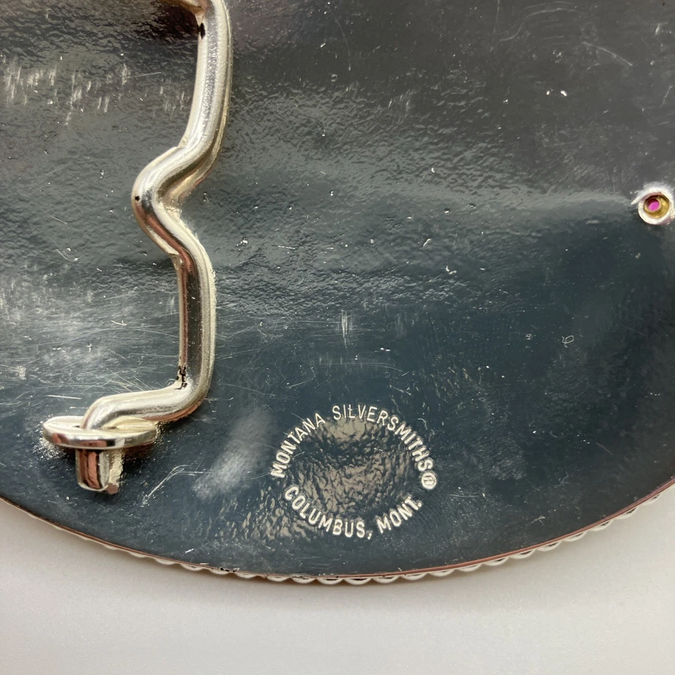 Montana Silversmiths Rosebud Legacy Buckle with Cowboys & Horses - Image 3 of 4