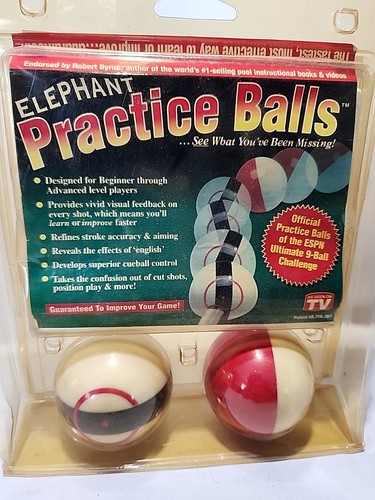 Elefant Übungsbälle Training Pool Billard Set weiß rot Ziel ROBERT BYRNE
