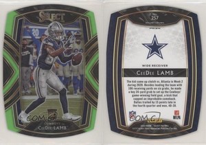 2020 Panini Select Club Level Neon Green Prizm Die-Cut CeeDee Lamb Rookie RC