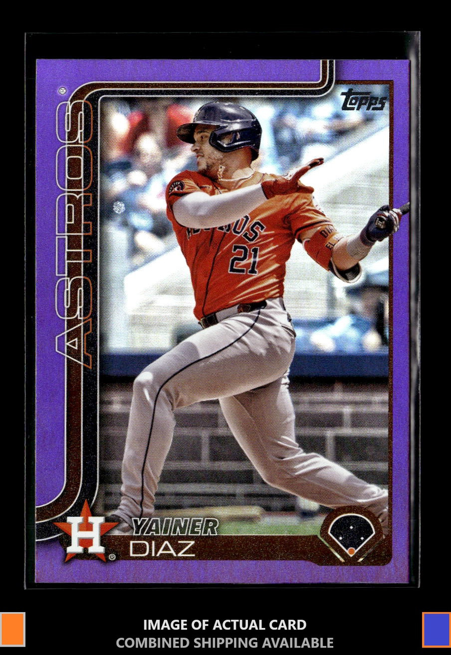 2025 Topps Series 1 Purple Rainbow Foil /250 Yainer Diaz Houston Astros
