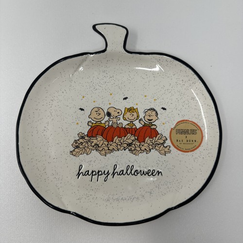 Rae Dunn Peanuts Snoopy Halloween Kürbis Süßigkeiten Schale Spooky Season Herbst NEU