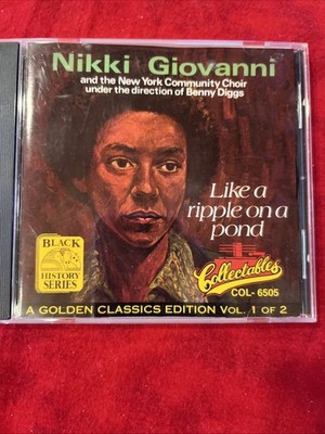 NIKKI GIOVANNI LIKE A RIPPLE ON A POND MUSIC CD (r10)
