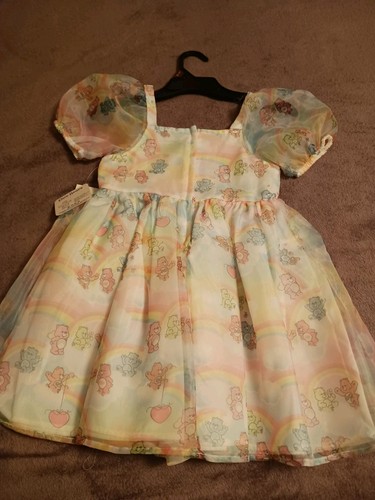 Care Bears Girls Puff Sleeve Lined Dress Special OccasionEaster Dress XS4 5 NWT - Picture 7 of 18