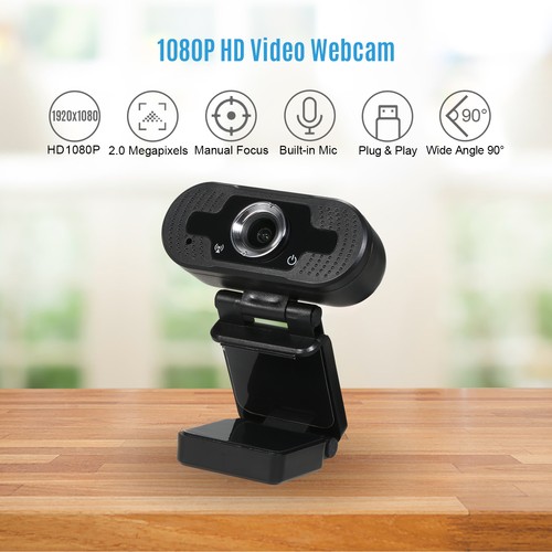 1080P HD Computer Camera Video Conference Camera Webcam 2 Megapixels Manual - Picture 14 of 15