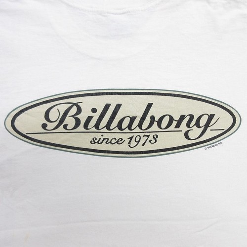 Billabong 90s Vintage T-Shirt XL Weiß USA Made 1997 Baumwolle Big Logo - Bild 4 von 10