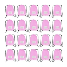 Drawstring Backpack Bulk 20 Packs Draw String Bags for Gym Sports Trip Pedest...