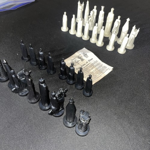 Peter Ganine MCM Vintage Gothic Schach Full Set Vintage Kunststoff Spiel - Bild 1 von 17