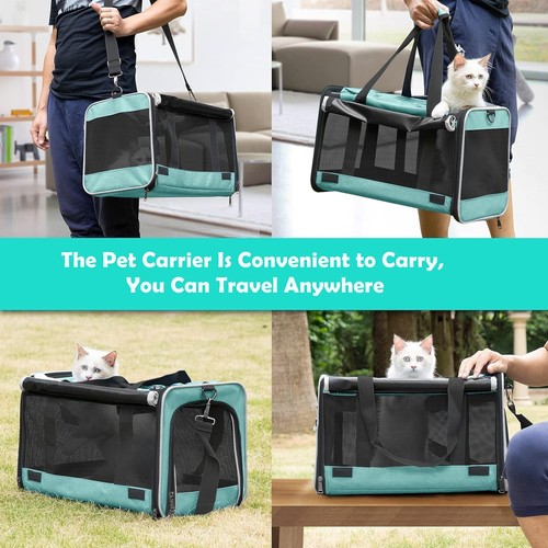 Small Dog 18-Inch Carrier for Dog Softshell Car Transport Carry Cage - Picture 7 of 9