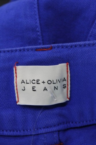 Alice + Olivia Womens Textured Zip Button Boot Cut Jeans Blue Size EUR 25 - Picture 7 of 7