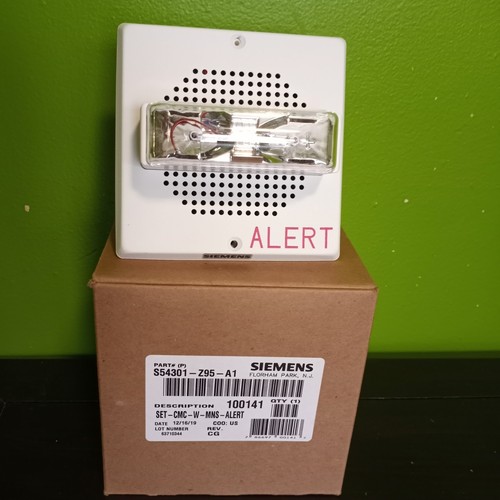 Siemens S54301-Z95-A1 SET-CMC-W-MNS-ALERT Clear Speaker Strobe Multi CD Wall - Picture 1 of 3