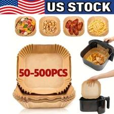 1000X Air Fryer Disposable Paper Liner Non-stick Baking Oil-proof Liners Square