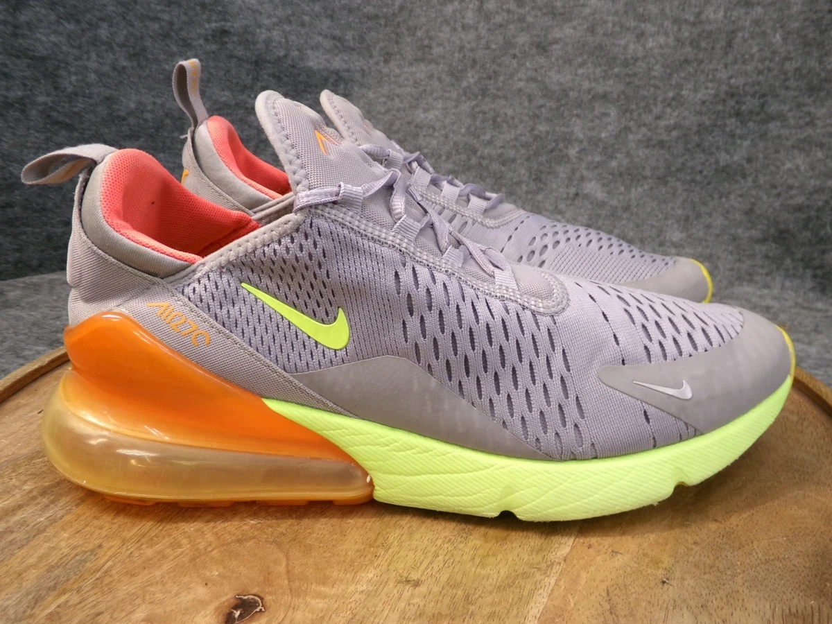 Nike Air Max 270 Mens Size 13 Gray Volt Orange Running Shoes Sneakers Basketball Amazon.com: NIKE Air Force 270 Mens Ah6772-007 Size 12, Grey  main image 2