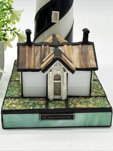 Forma Vitrum Coastal Heritage Light Up ST. AUGUSTINE LIGHTHOUSE Figurine RARE - Picture 2 of 13