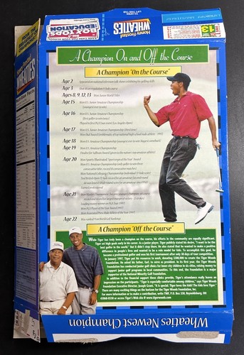 Tiger Woods Honey Frosted Wheaties Limited Edition Inaugural Box FLAT - Picture 2 of 2