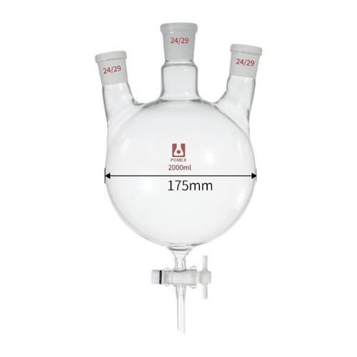 Lab Essential: Spherical Separating Funnel 50ml-2000ml,3 Joints, Borosilicate - Picture 6 of 6