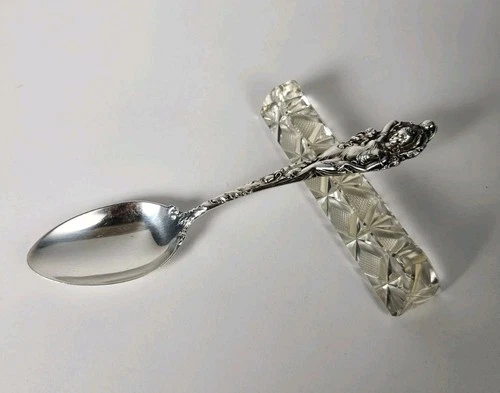 RARE Antique Reed & Barton Sterling Silver Spoon Love Disarmed 1899 Teaspoon