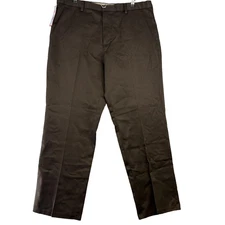 Dockers Pants Mens 38x32 Brown Iron Free Khaki Flat Front Classic Fit Chino