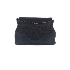 Vintage Black Beaded Evening Bag