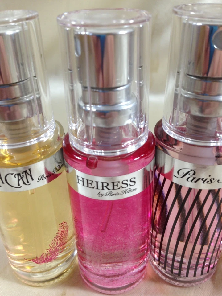 Lote de 4 Paris Hilon 1/2 OZ Perfume Can Heiress Foto 3 de 4
