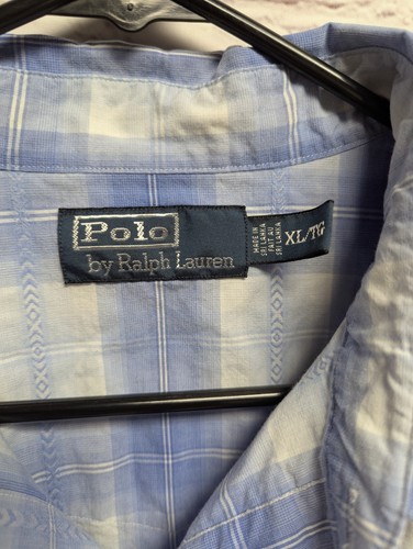 Camisa Polo Ralph Lauren De Colección Para Hombres XL Western Trabajo Perla A Presión Cuadros Suroeste Usada en Excelente Condición - Imagen 3 de 9