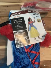 Halloween Costume Girl Disney Fairy Tale Princess Snow White Medium 7-8 New
