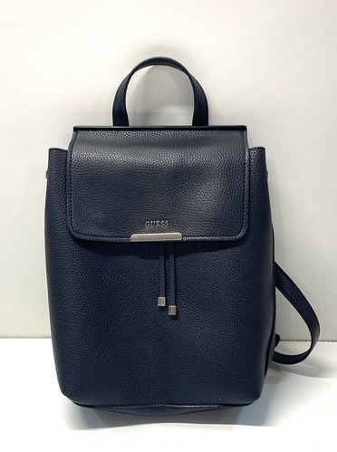 Guess Black Faux Leather Backpack