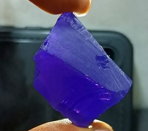303.40 Ct NATURAL Blue Zircon Raw Rough Cambodian Facet Loose GEMSTONE - Picture 7 of 7
