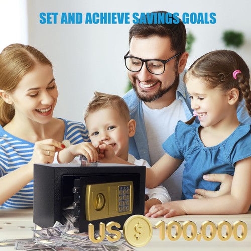 Piggy Bank Safe for Adult with Password, Large Metal Money Bank, Boy and Girl... - Picture 7 of 7
