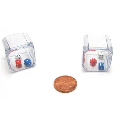 Set of 2 D6 25mm 3 In A Cube Triple Dice Die RPG D&D Board Game - Picture 2 of 2