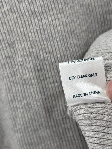 Frame Le Boxy Pullover Damen klein grau 3/4 Ärmel hoher Saum Baumwolle Seide Strick - Bild 12 von 19