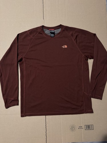 The North Face Shirt Mens Sz Large Red Long Sleeve Outdoor - Picture 1 of 8