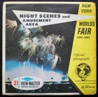 Vtg VIEW-MASTER "NEW YORK WORLD'S FAIR 1964-1965 Night Scenes" - 3 REELS - A672