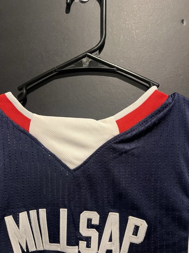 ADIDAS ATLANTA HAWKS PAUL MILLSAP MEN'S NBA AUTHENTIC JERSEY NAVY BLUE SIZE 44 - Picture 9 of 9