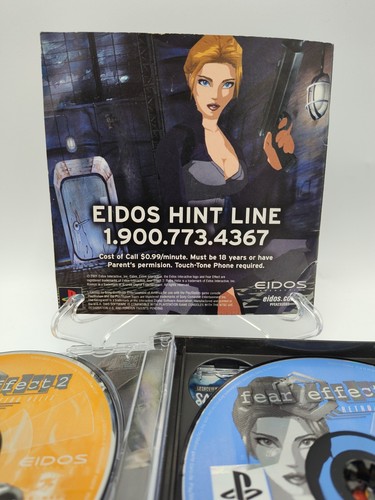 Fear Effect 2: Retro Helix (PS1, 2001) *CIB w/ Reg Card + Case Protector* Tested - Picture 5 of 24