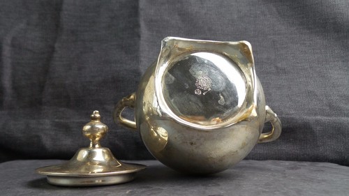 Solid Sterling Silver Antique Tea and Coffee Set with Tray Mexican made Set - Picture 11 of 12