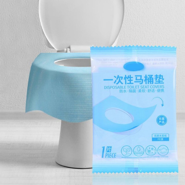 10pcs Toilet Seat Covers Paper Cotton Pulp Bathroom Products Sanitary Disposable