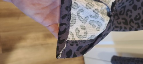 ZARA Leggings grau/schwarz Leopardenmuster hoher Bund osmanischer Schlitz Größe MED - Bild 7 von 15