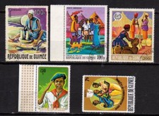République de Guinée - Collection depuis 1965 - 5 timbres oblitérés
