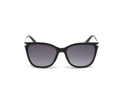 Guess GU7483 01B Shiny Black Plastic Cat Eye Sunglasses Frame 56-17-135 Guess