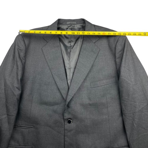 Holland & Sherry Men's 100% Super 100's Wool 2-Button Blazer Gray • 48R US - Picture 9 of 11