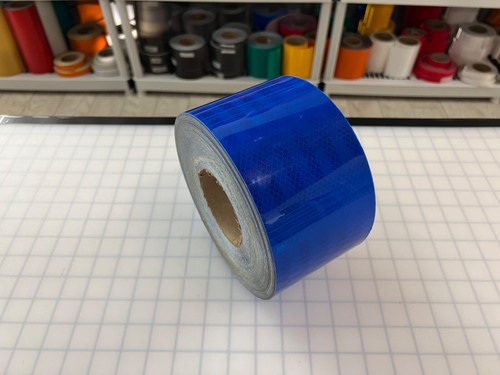 Cinta Reflectante Azul 4" 3M 3930 HIP Respaldo Aire Micro Prismático Scotchlite Seguridad - Imagen 7 de 10