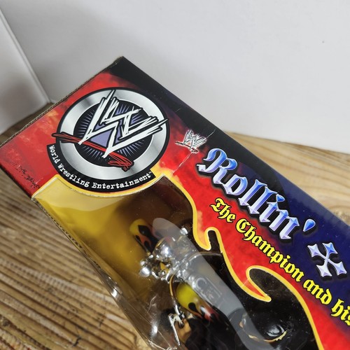 Figura de acción WWE Jakks Rollin Rebels Hulk Hogan "The Champion & His Chopper" - Imagen 6 de 12