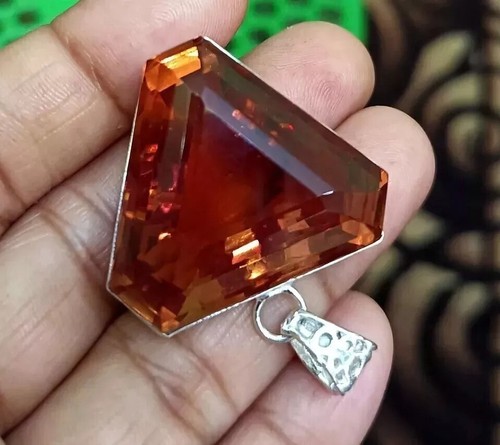 Zultanit Fancy Cut 50,54 ct Natur 925 massiv Silber Anhänger lose Edelstein - Bild 3 von 6