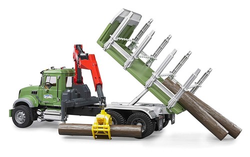 Bruder MACK Granitholz-LKW mit Ladekran 3 Kofferraum 02824 - Bild 3 von 4