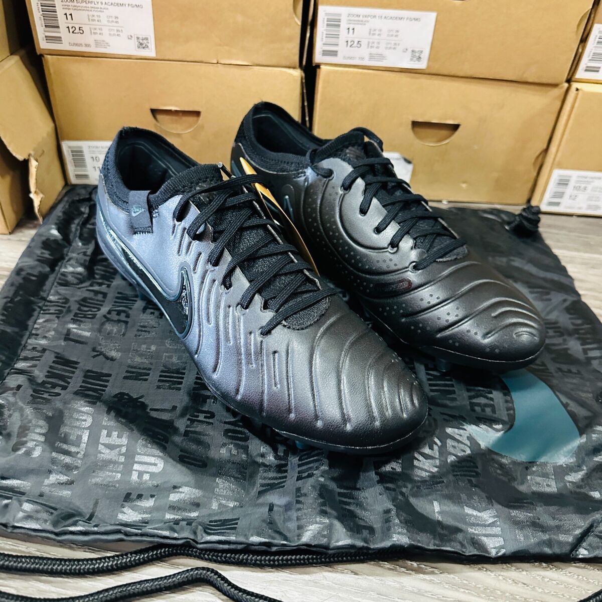 NIKE TIEMPO LEGEND 10 ELITE FG PRO SOCCER CLEATS BLACK-DEEP NIKE TIEMPO LEGEND 10 ELITE FG PRO SOCCER CLEATS BLACK-DEEP